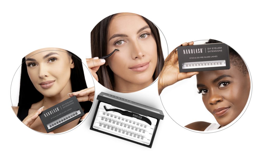 DIY predlepené mihalnice nanolash